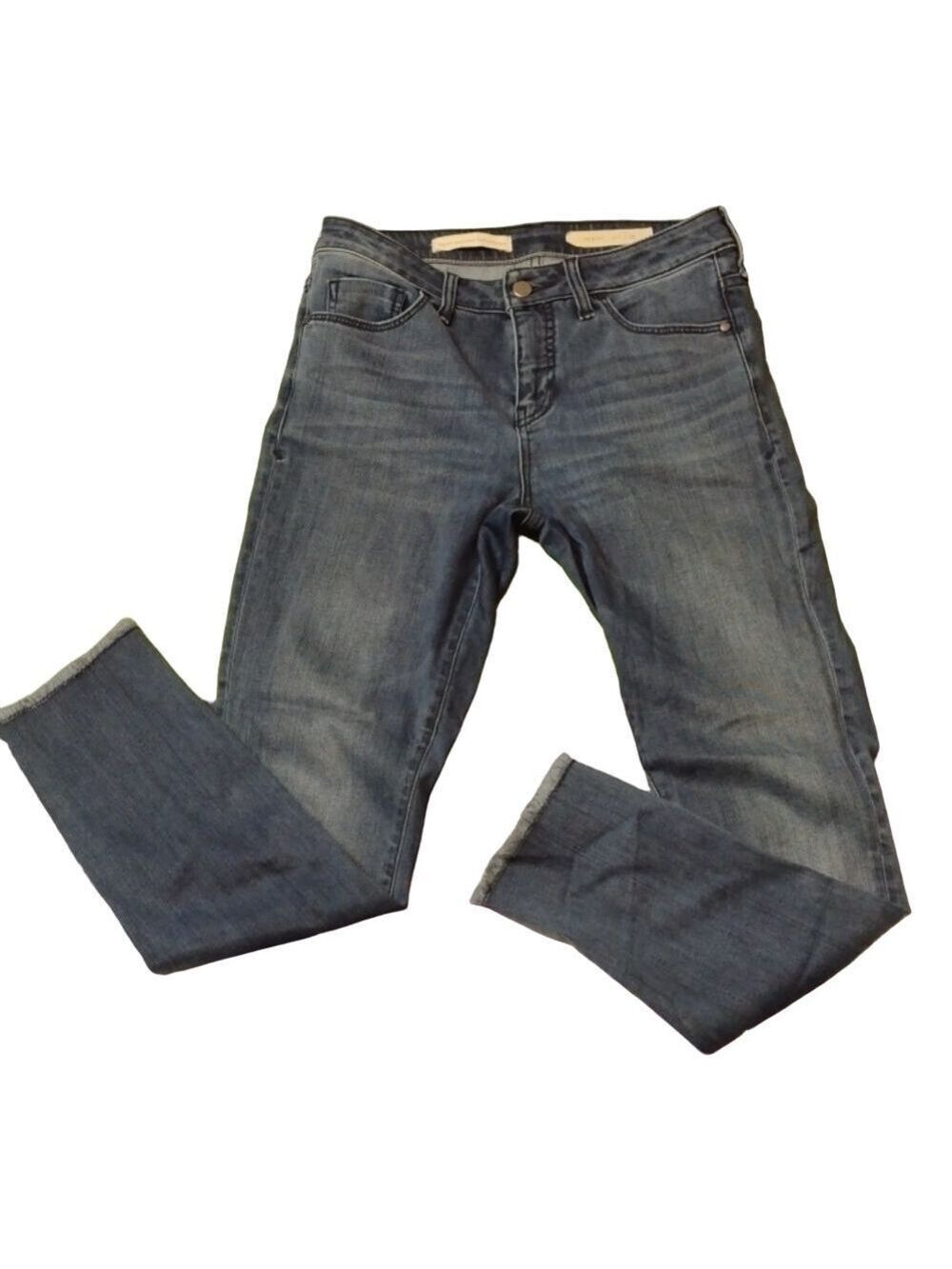 Pilcro AND THE LETTERPRESS - by Anthropologie script fringe jeans size 28